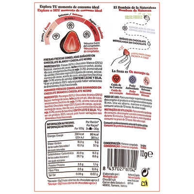 fresas chocolate blanco-negro Itfruit 110g