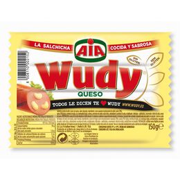 Salchicha wudy Aia 150gr con queso
