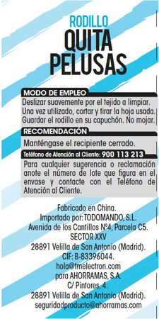 Rodillo quitapelusas Lanta