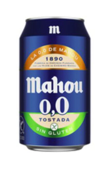 Cerveza 0,0% tostada sin gluten Mahou lata 33cl