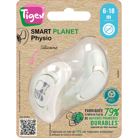 Chupete silicona Tigex smart planet 6-18-meses pack 2
