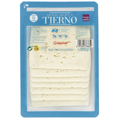 Queso tierno en lonchas Alipende 200g