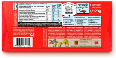 Chocolate con leche Nestl&eacute; 123g con almendras