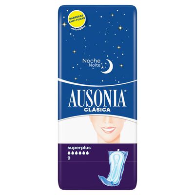 Compresa clásica sin alas Ausonia 9 unidades noche