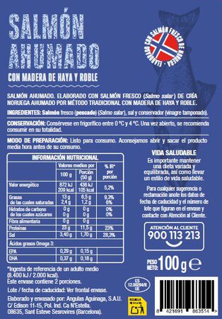 Salm&oacute;n Ahumado Alipende 100g