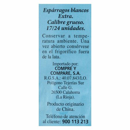 Esparragos blancos grueso Alipende 425g (17/24 piezas)