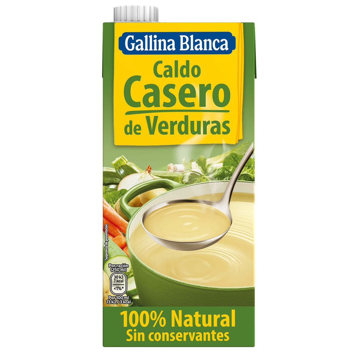 Caldo casero Gallina Blanca 1l verduras 100% natural