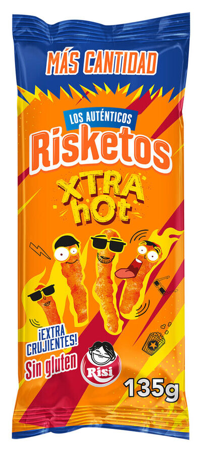 Snacks de maíz Risketos xtra hot Risi 135g