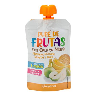 Pouch Alipende frutas con galleta Mar&iacute;a 120g