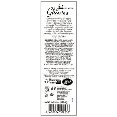 Jab&oacute;n liquido hidratante Pardo 800ml