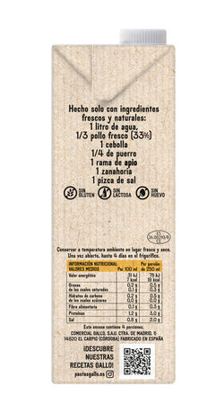 Caldo natural de pollo Gallo 1l