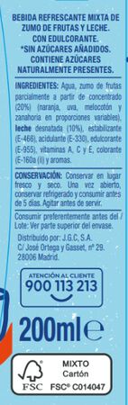 Fruta con leche mediterr&aacute;neo Alipende pack 6