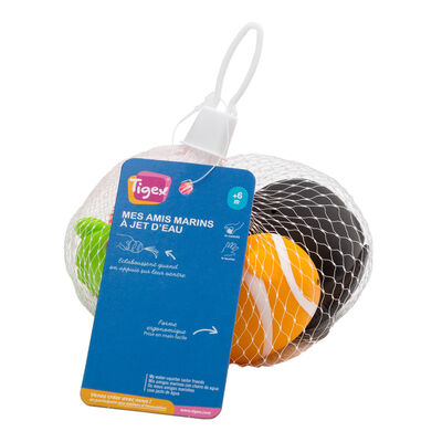 Juguete de ba&ntilde;o con chorro Tigex 4 uds Mis Amigos Marinos