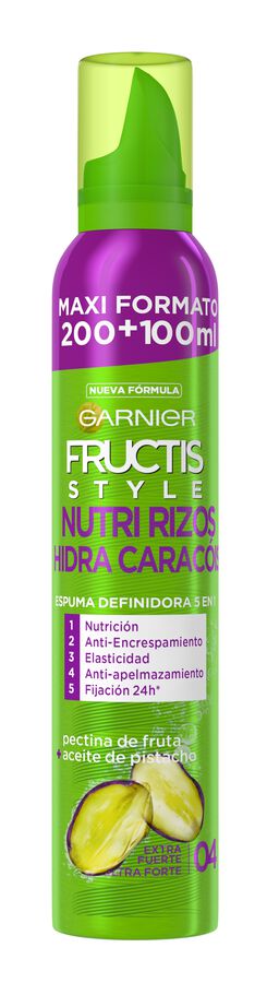 Espuma fijadora para el cabello cabello Fructis 200ml hidra-rizos