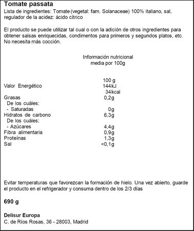 Tomate passata 100% italiano La Molisana 690 g