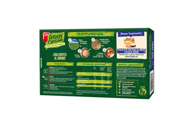 Tiras Findus Green Cuisine proteína guisante trigo 210g