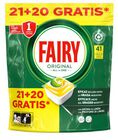 Detergente lavavajillas c&aacute;psulas Fairy 21+20  unidades Original