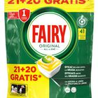 Detergente lavavajillas c&aacute;psulas Fairy 21+20  unidades Original