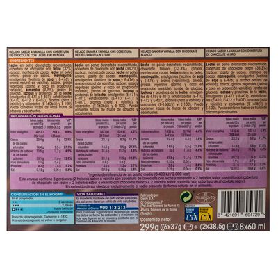 Helado super bomb&oacute;n mini Alipende 8uds