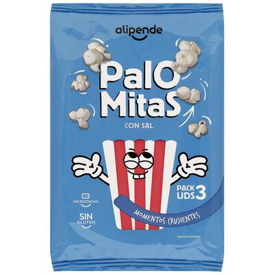 Palomitas saladas microondas sin gluten Alipende pack 3