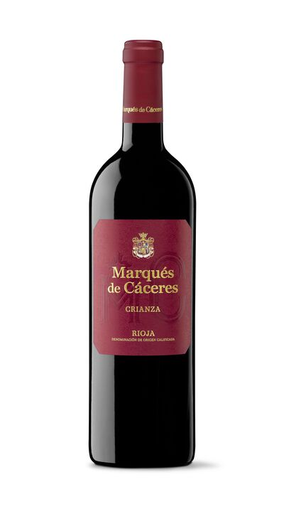 Vino tinto DO Rioja Marqu&eacute;s de C&aacute;ceres crianza