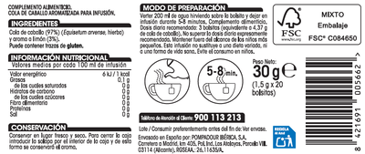 Infusi&oacute;n Alipende 20u cola de caballo