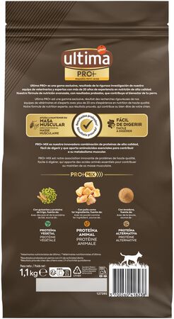 Pienso para perro mini Ultima PRO+ pollo 1,1Kg