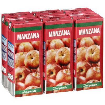 Zumo de manzana Alipende pack 6