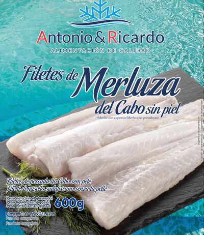 Filete merluza argentina sin piel A&R 970g
