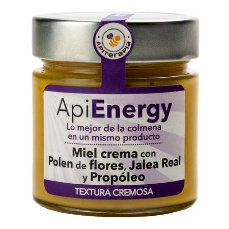 Miel de textura cremosa apienergy 300g con polen de flo