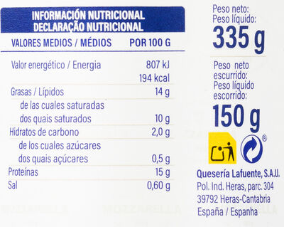 Queso mozzarella en perlas Antonella 150 gr