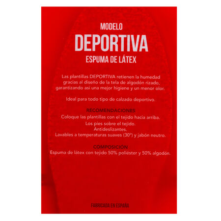 Plantilla deportiva Achuchonas talla 33-45 espuma de látex