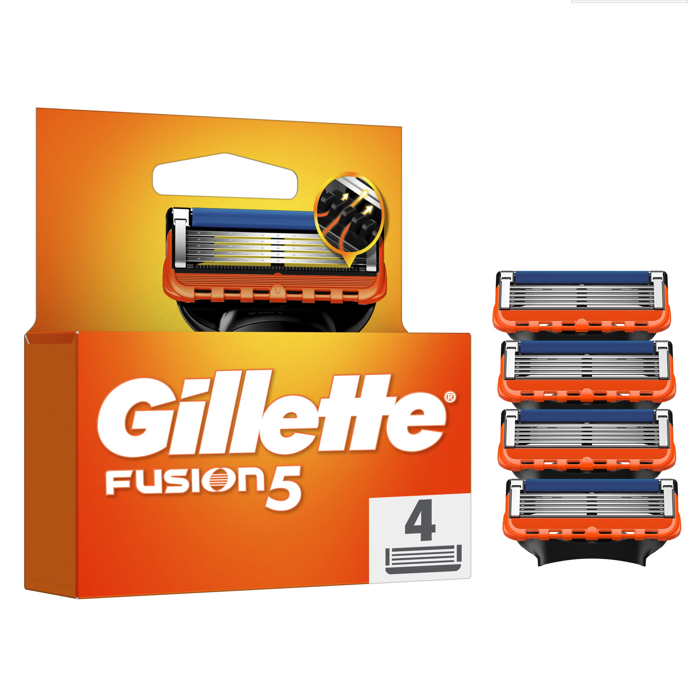 Hojas de afeitar Gillette 4 unidades recambio fusion 5