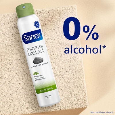 Desodorante spray Sanex Natur Protect piel normal 24h con piedra de alumbre 200ml