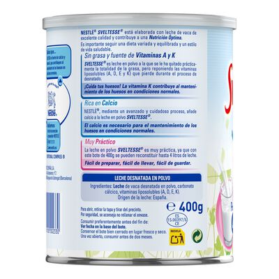 Leche en polvo calcio Sveltesse 400g desnatada