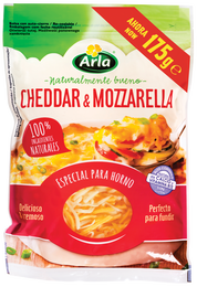 Rallado Cheddar& Mozzarella Arla 175 gr Especial Para Horno