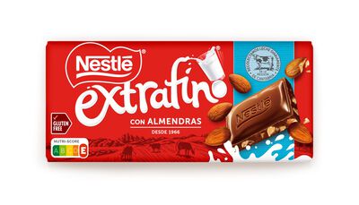 Chocolate con leche almendras Nestlé 123g