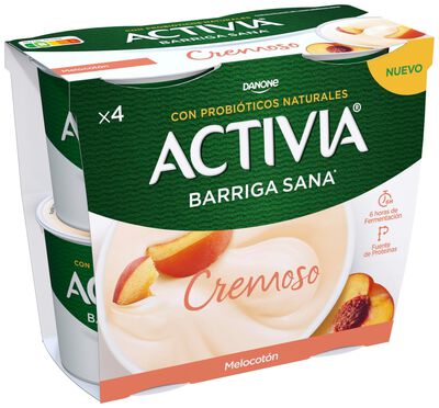 B&iacute;fidus Activia cremoso pack 4 melocot&oacute;n