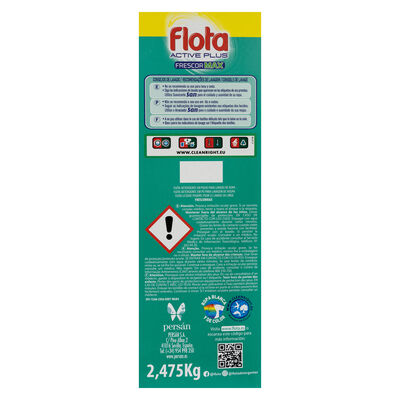 Detergente en polvo Flota 45 lavados Active Plus
