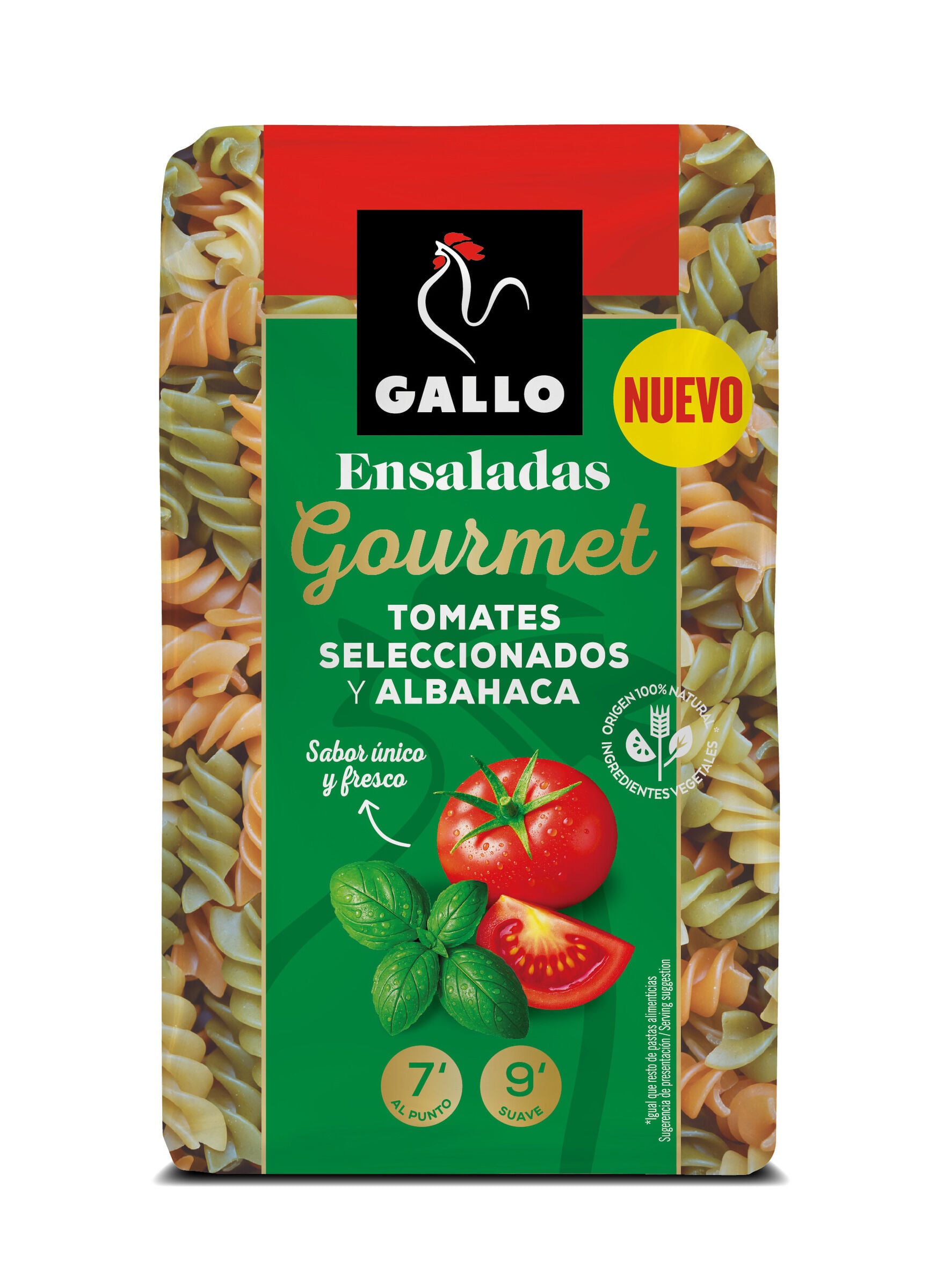 Helices vegetales con tomate y albahaca Gallo Gourmet 400g