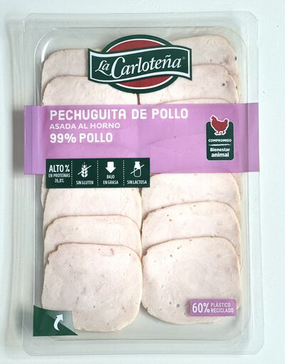 Pechuguita pollo asada La Carlote&ntilde;a 100g
