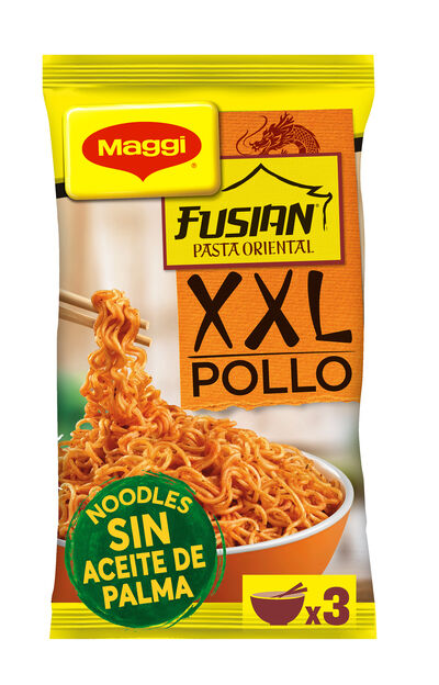 Pasta oriental XXL sabor pollo a las finas hierbas Fusian Maggi 185g