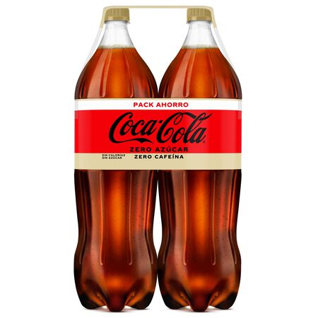 Refresco cola Coca-Cola 2l pack 2 zero zero sin cafeína
