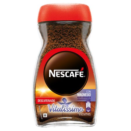 Café soluble descafeinado con magnesio Nescafé 200g