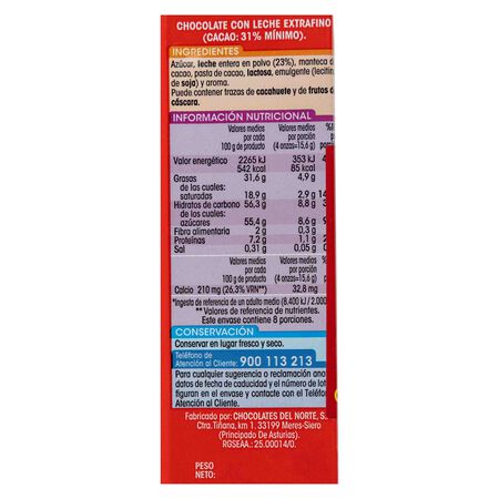 Chocolate con leche sin gluten Alipende pack-2