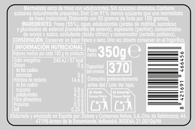 Mermelada diet fresa sin az&uacute;car a&ntilde;adido Alipende 350g