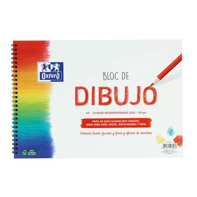 Bloc Dibujo Oxford A4 Tapa Blanda