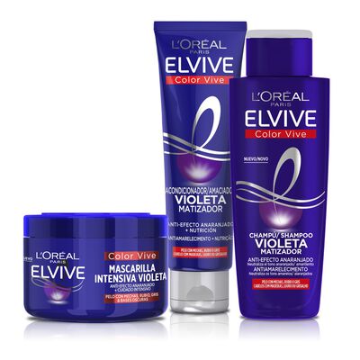 Mascarilla capilar reconstructora Elvive 250ml violeta