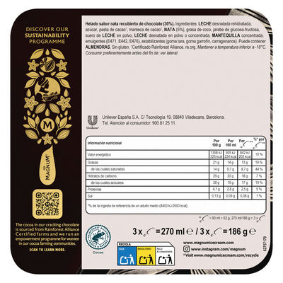 Helado Magnum frac 3 uds