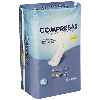 Compresa incontinencia Bodyplus 20 unidades mini